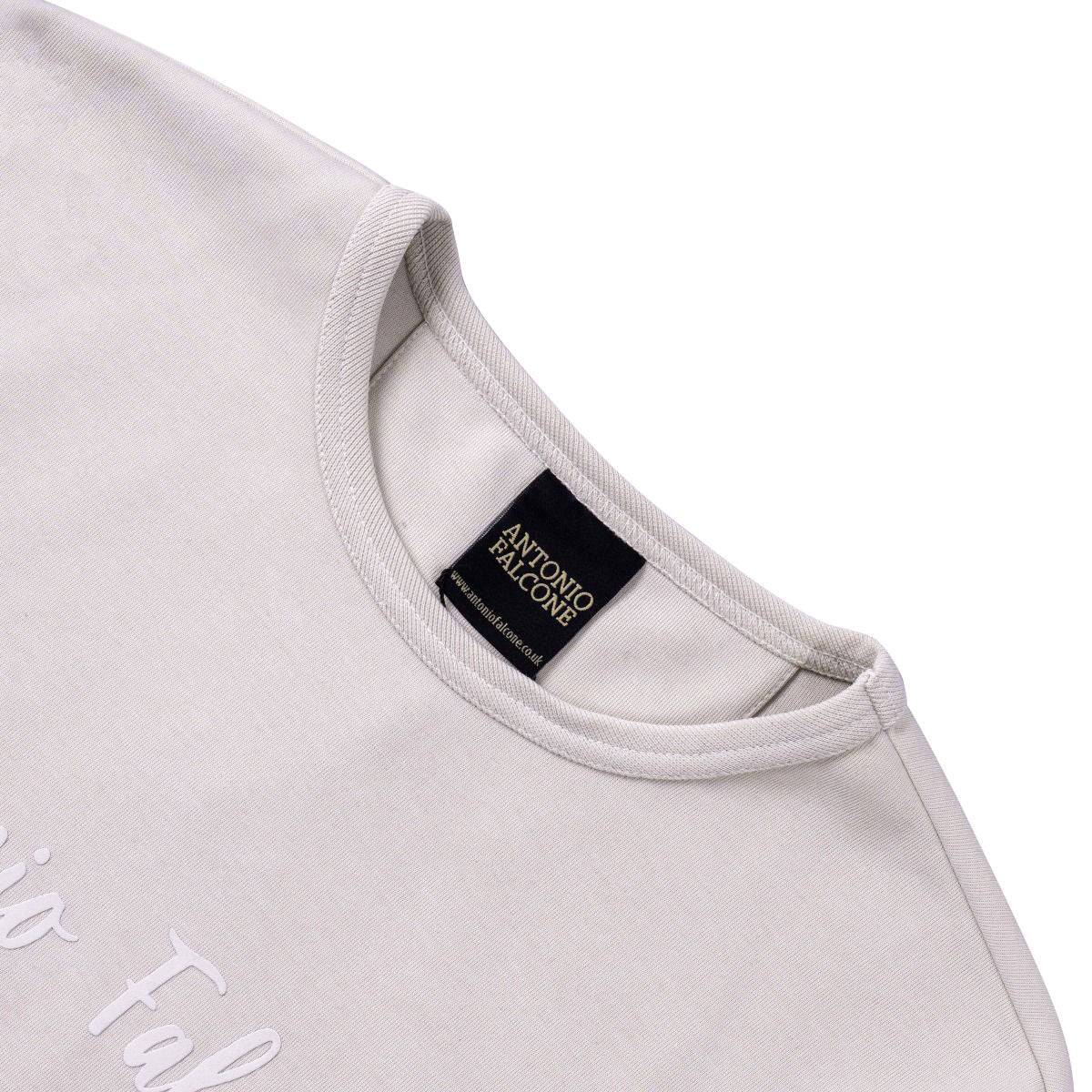DIEGO DOUBLE FACE LONG SLEEVE CREW NECK T SHIRT STONE