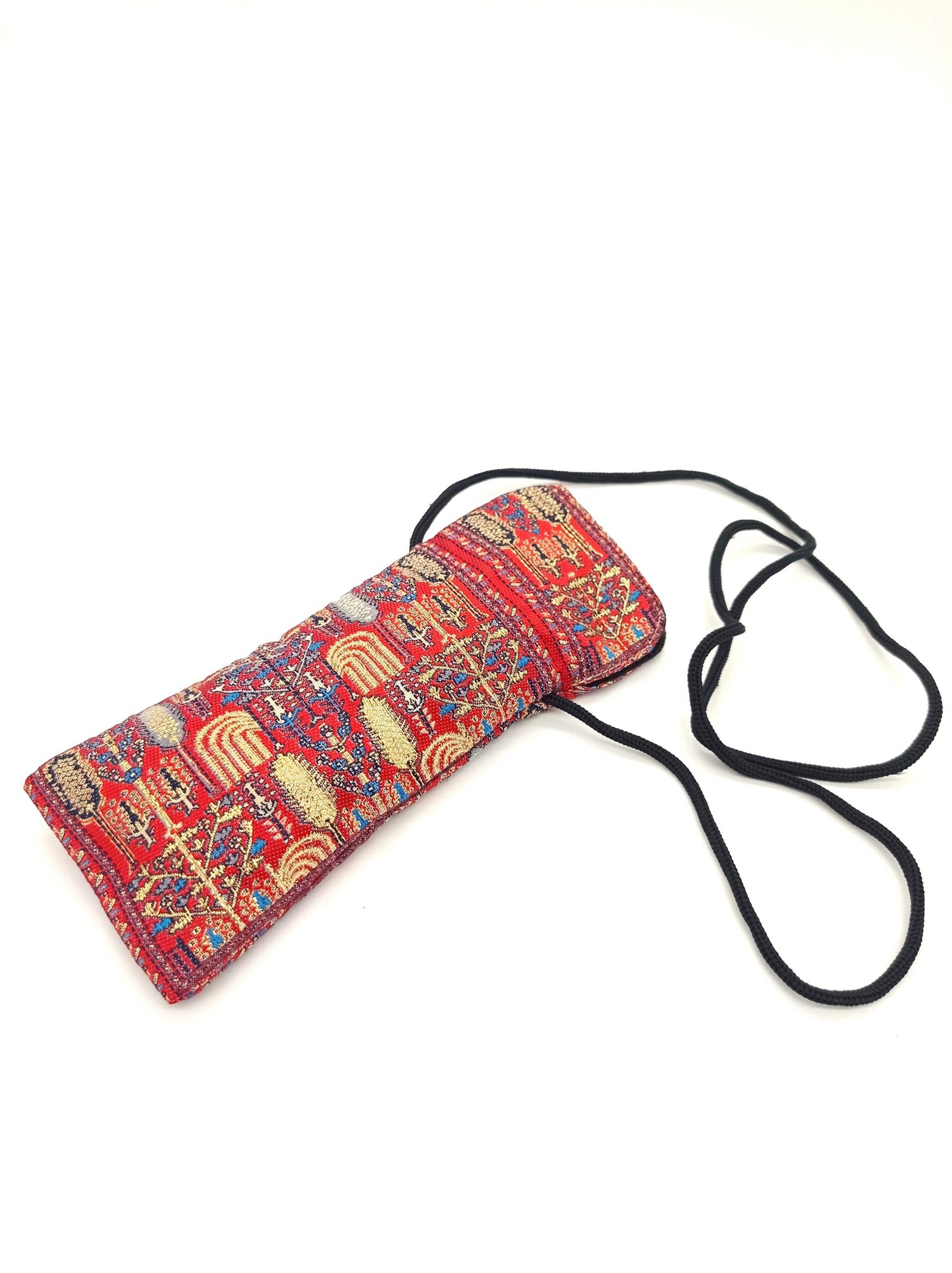 Handmade oriental pattern colorful glasses case
