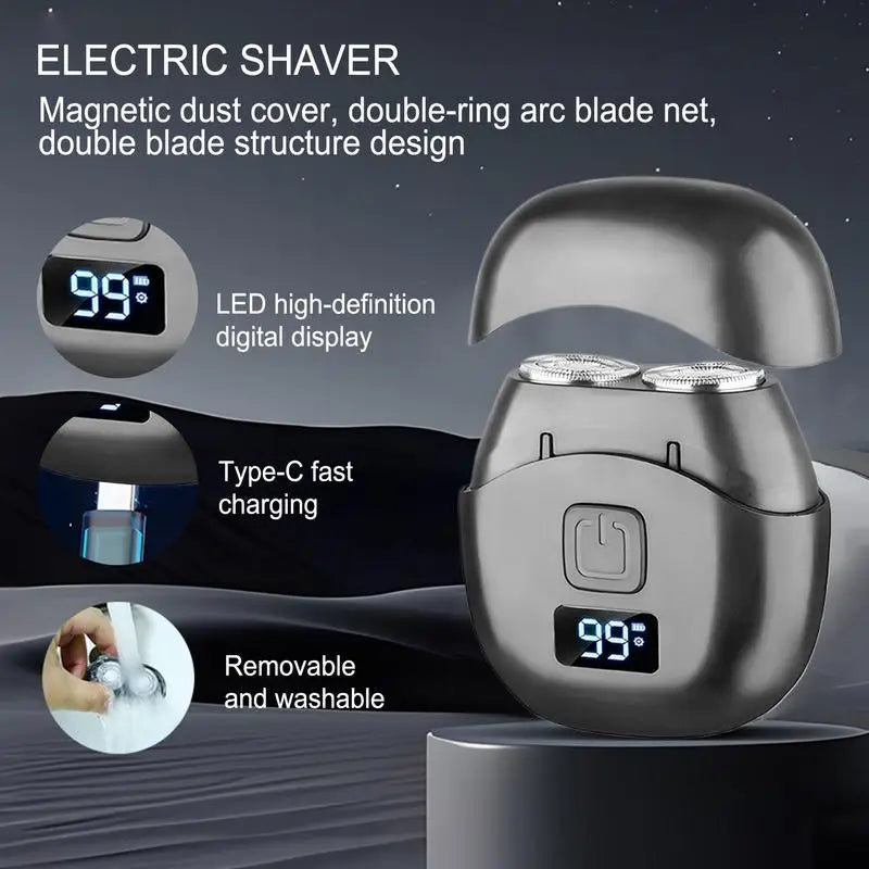 Mini Electric Shaver Double Head Men's Razor Beard Trimmer Shaver  Men