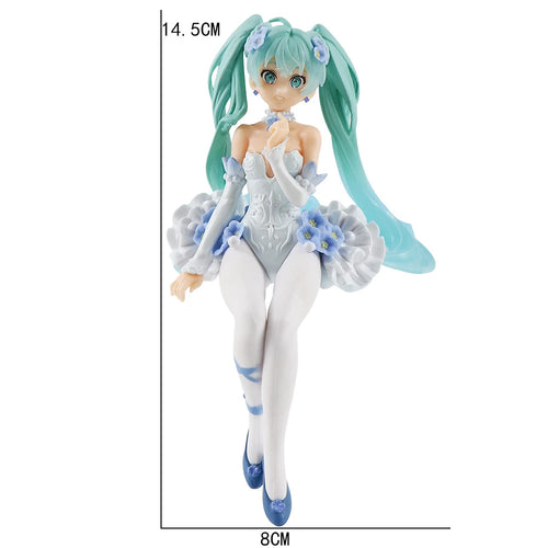 Anime Hatsune Miku Figure Wedding Dress Action Figures Kawaii Swimsuit