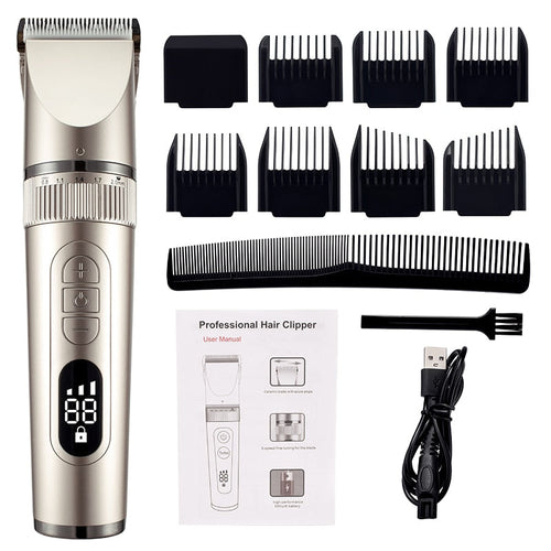 Full Body Washable Electric Hair Clipper Ceramic Professional Fine