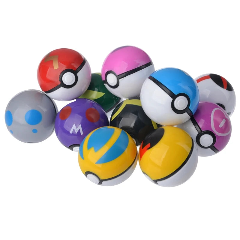 12 Pcs/Set Pokemon Pikachu Pokeball Action Figure Pokemon Game Poke
