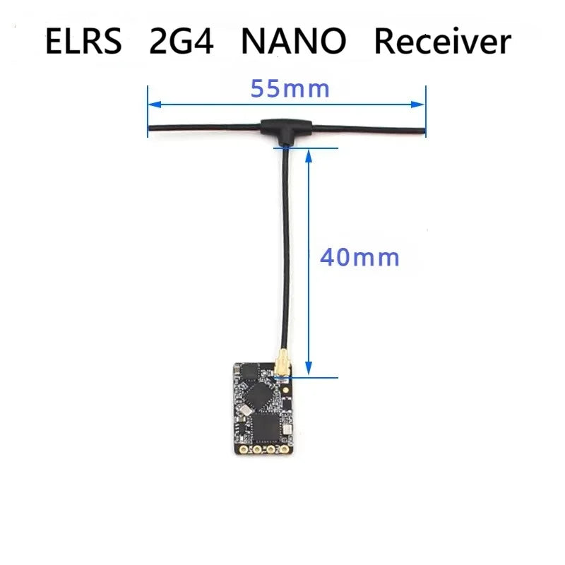 ELRS 2.4GHz NANO Receiver ExpressLRS BETAFPV 2400 RX W T Type Antenna