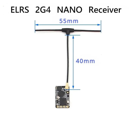 ELRS 2.4GHz NANO Receiver ExpressLRS BETAFPV 2400 RX W T Type Antenna