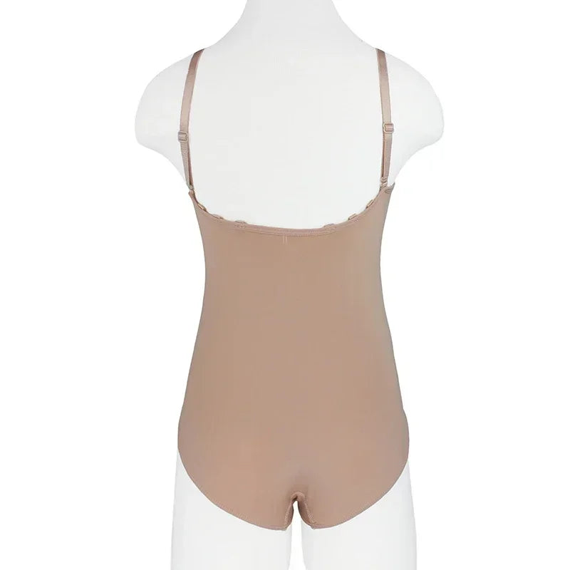 Child Adult Sexy Seamless Camisole Skin Colored Gymnastics Leotard