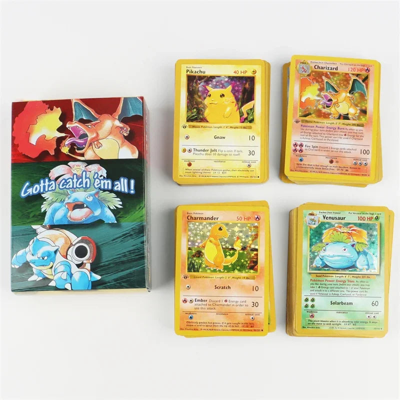 151Pcs/box 1996 First Generation Pokémon card Charizard Pikachu Mewtwo