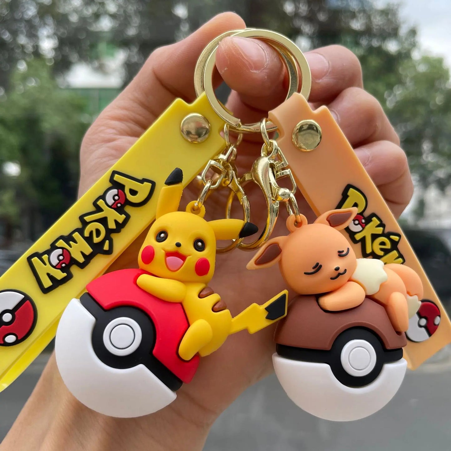 New Pok é mon Pok é Ball Pikachu Keychain, Pok é mon Cute Key Widget,