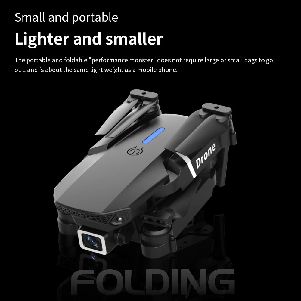 2026 RC Foldable Quadcopter Dron Helicopter Toys Gift E88 Pro WIFI FPV