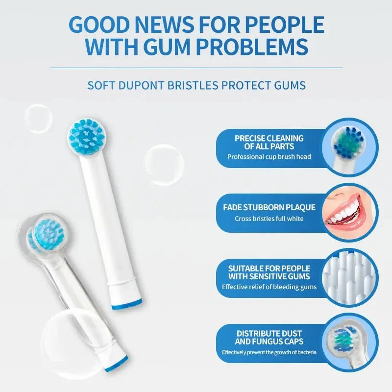 8pcs Replacement Brush Heads For Oral-B Electric Toothbrush Advance