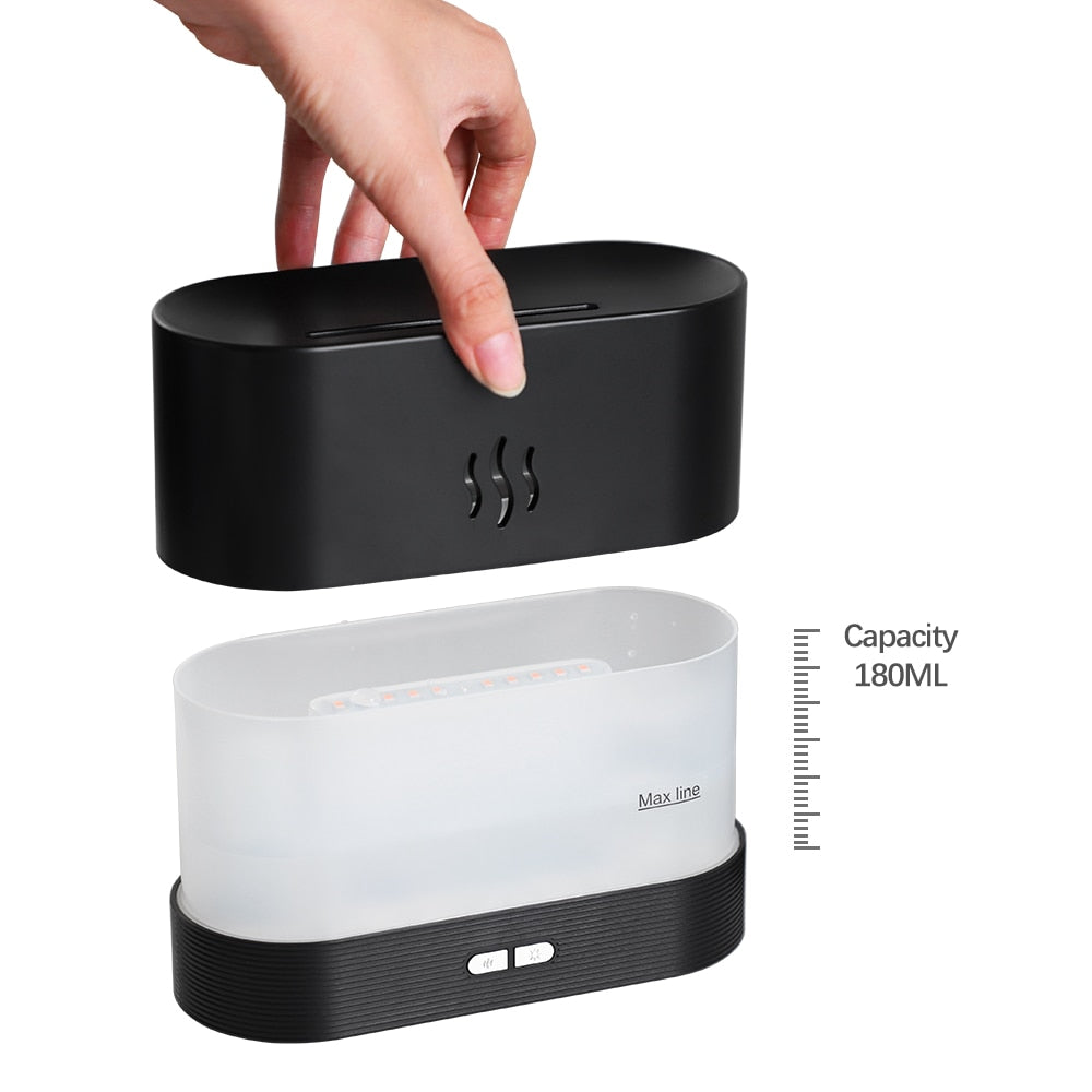 Flame Essential Oil Diffuser Air Humidifier Aromatherapy Fragrance and