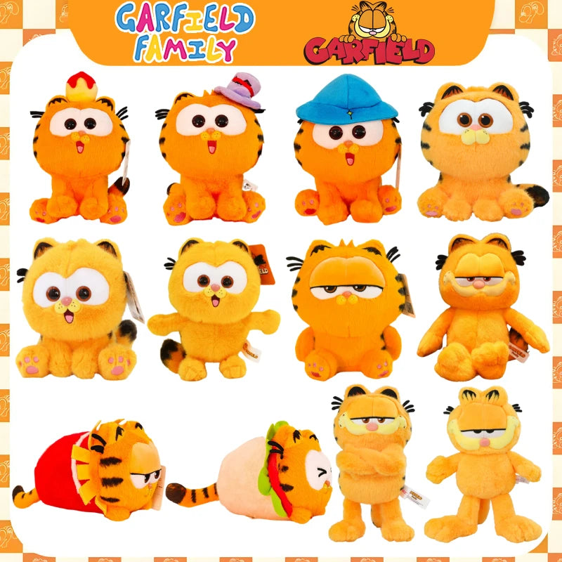Original Garfield Cat Anime Plush Toys Cute Garfield Family Odie