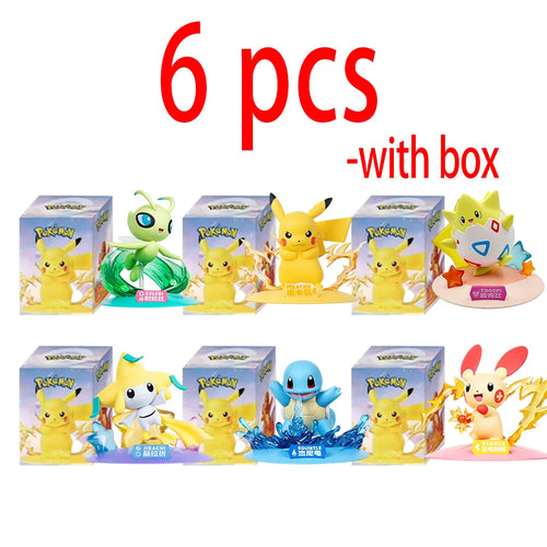 12 style Pok é mon Action Dolls Pikachu Blind Box Anime Models Desktop