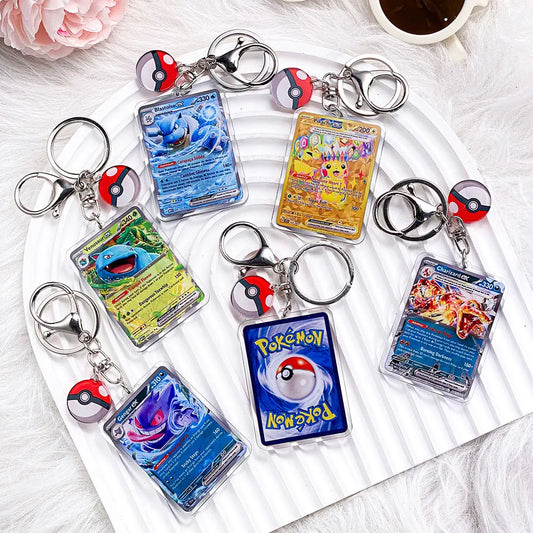 Pokémon Characters Pikachu Bulbasaur Jigglypuff Acrylic Keychain Bag