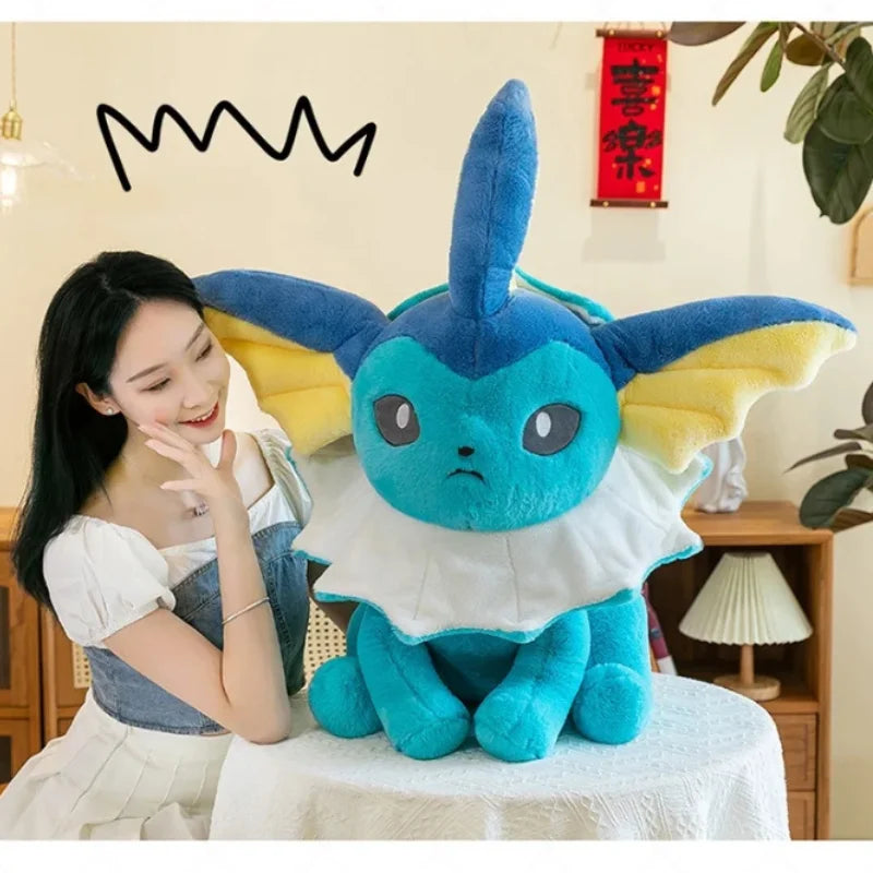 Vaporeon Jolteon Large Plush Toys Aquali Doll Cute Ornament Stuffed