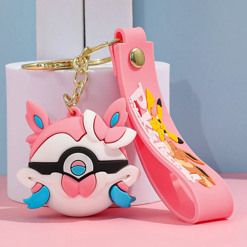 Poké Ball Keychain Set, PVC Pokémon Ball Keychain, Official Style