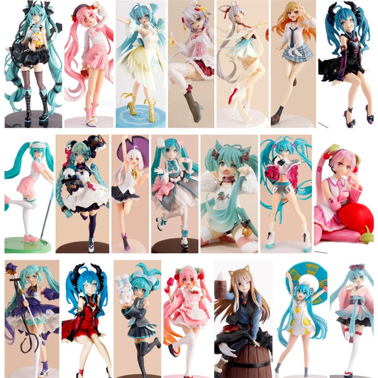 Anime Hatsune Miku Figure Wedding Dress Action Figures Kawaii Swimsuit