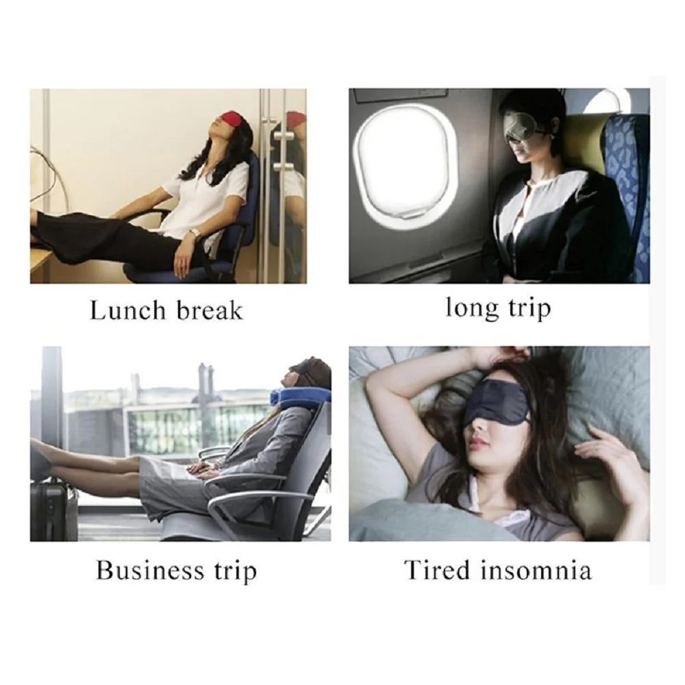 Imitated Silk Eye Patch Shading Sleep Eye Mask Eyepatch Travel Relax