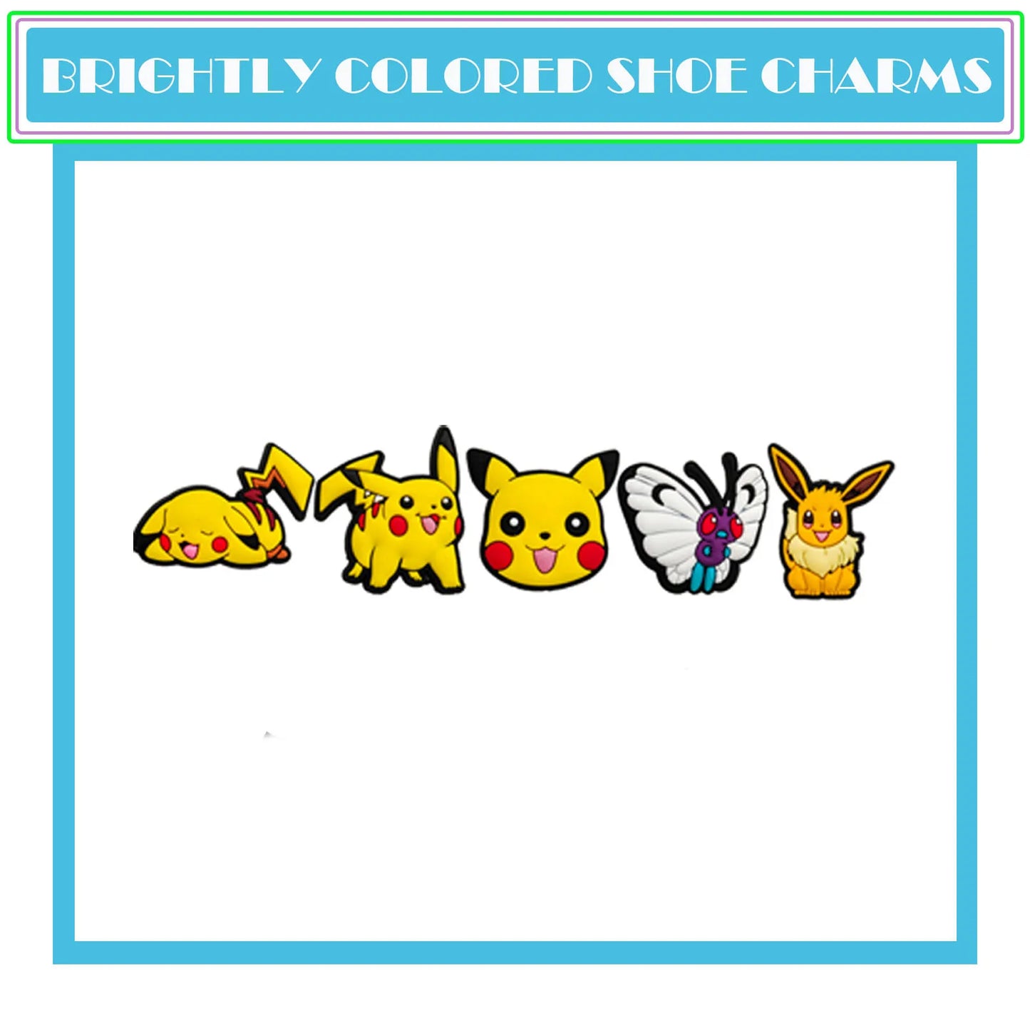 Random 10-100Pcs Potdemiel Pokémon Series Shoe Charms For Sandals,Shoe