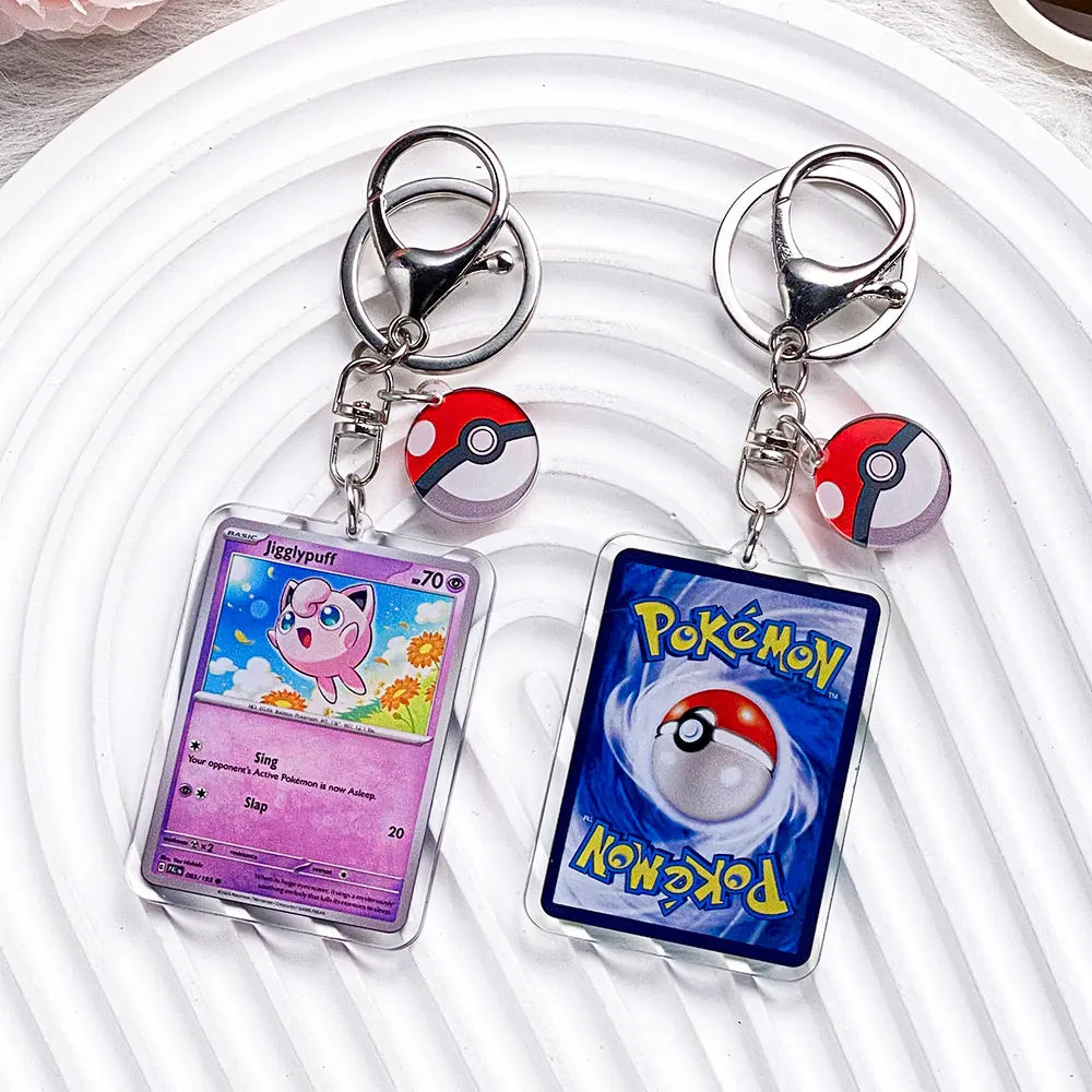 Pokémon Characters Pikachu Bulbasaur Jigglypuff Acrylic Keychain Bag