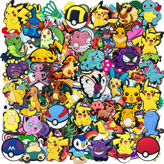Random 10-100Pcs Potdemiel Pokémon Series Shoe Charms For Sandals,Shoe