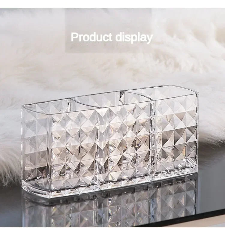 1-piece Diamond Patterned Mirror Cabinet Storage Box, Bathroom,