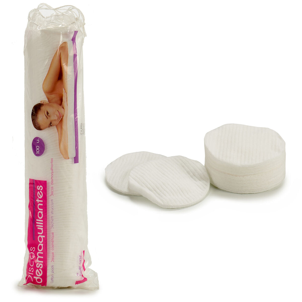 Make-up Remover Pads Cotton White (12 Units)