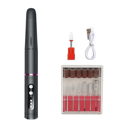 19000RPM Electric Nail Art Machine USB Cordless Nail Drill for Nail