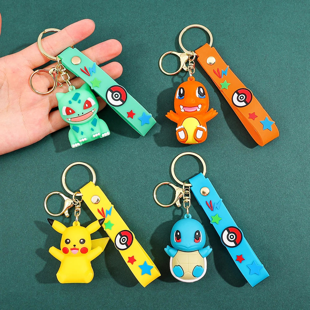 Poké Ball Keychain Set, PVC Pokémon Ball Keychain, Official Style