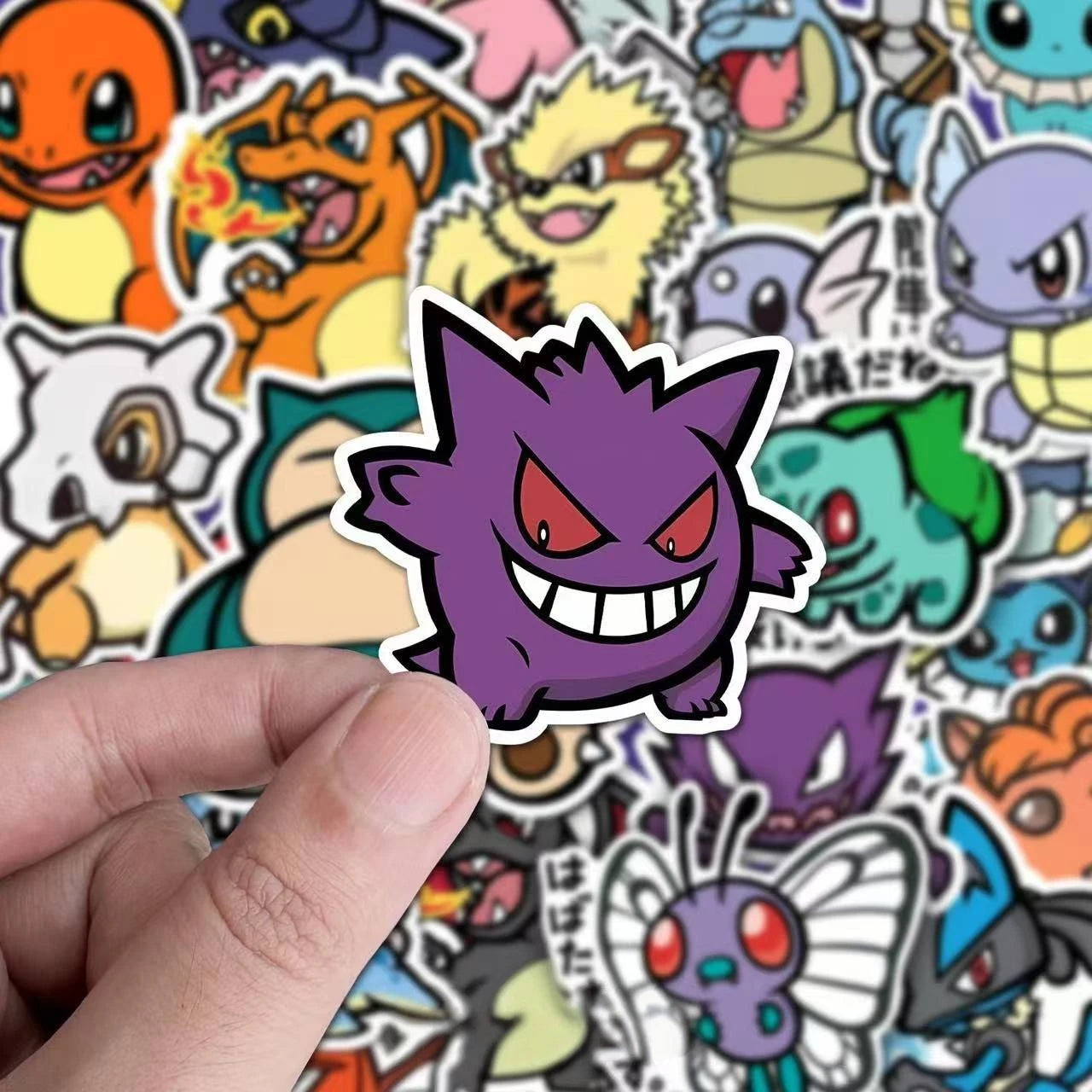 56PCS Cute Anime Pokemon Stickers Cartoon Pikachu Sealing Decoration