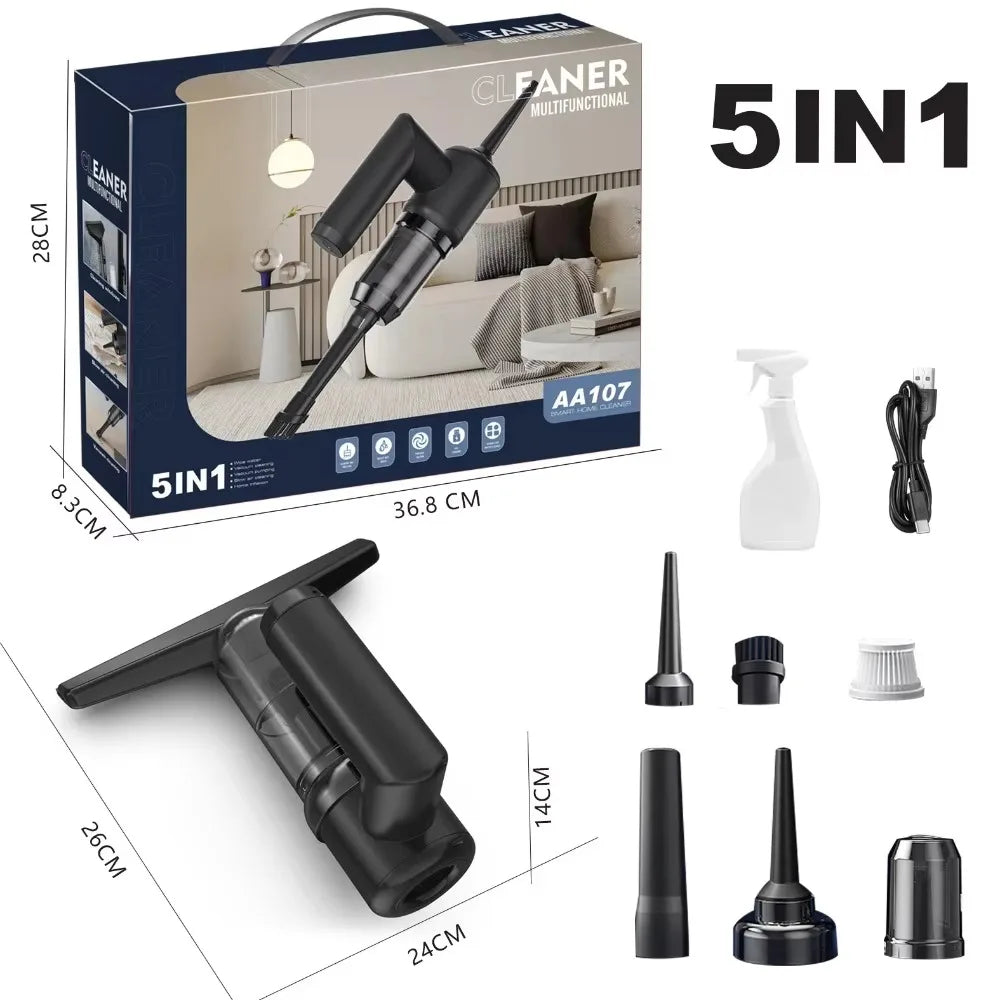Car Vacuum Cleaner 5 in1 Lightweight Force Tool Machine for Bathroom