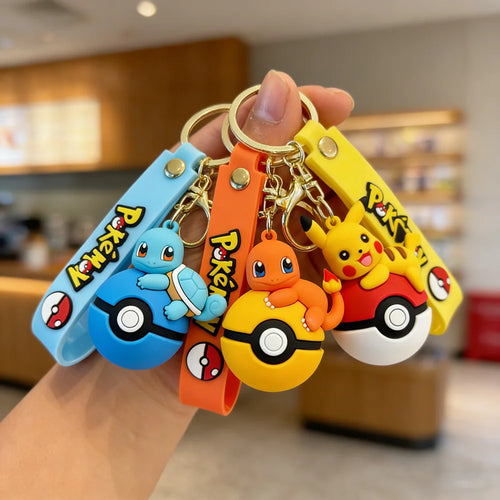 New Pok é mon Pok é Ball Pikachu Keychain, Pok é mon Cute Key Widget,