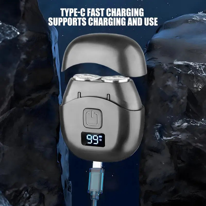 Mini Electric Shaver Double Head Men's Razor Beard Trimmer Shaver  Men