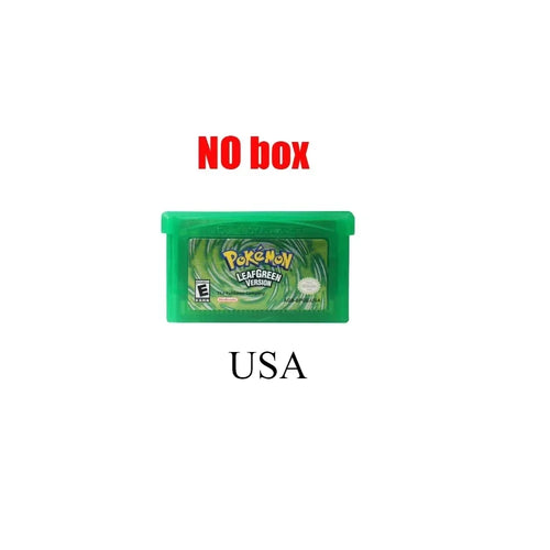 Multiple versions of the American Pok é mon series GBA game box with