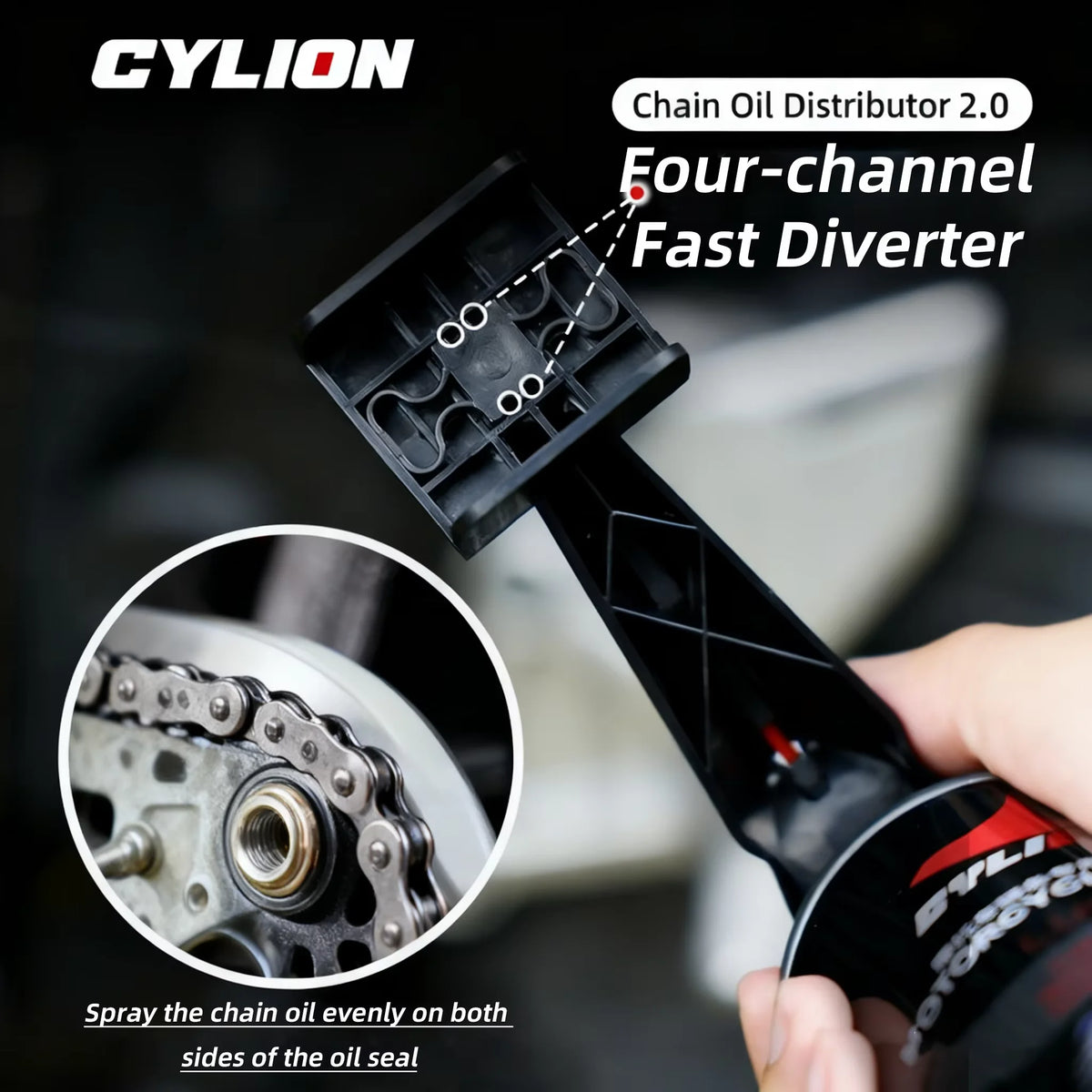 Upgrade 1/2PCS Motorcycle Chain Oiler Spray Lube Oiler Tool Mess-Free