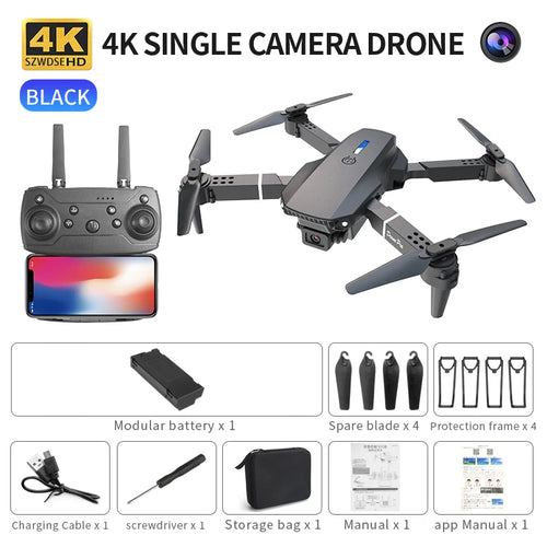 2026 RC Foldable Quadcopter Dron Helicopter Toys Gift E88 Pro WIFI FPV