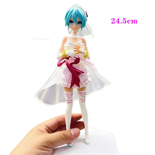 Anime Hatsune Miku Figure Wedding Dress Action Figures Kawaii Swimsuit