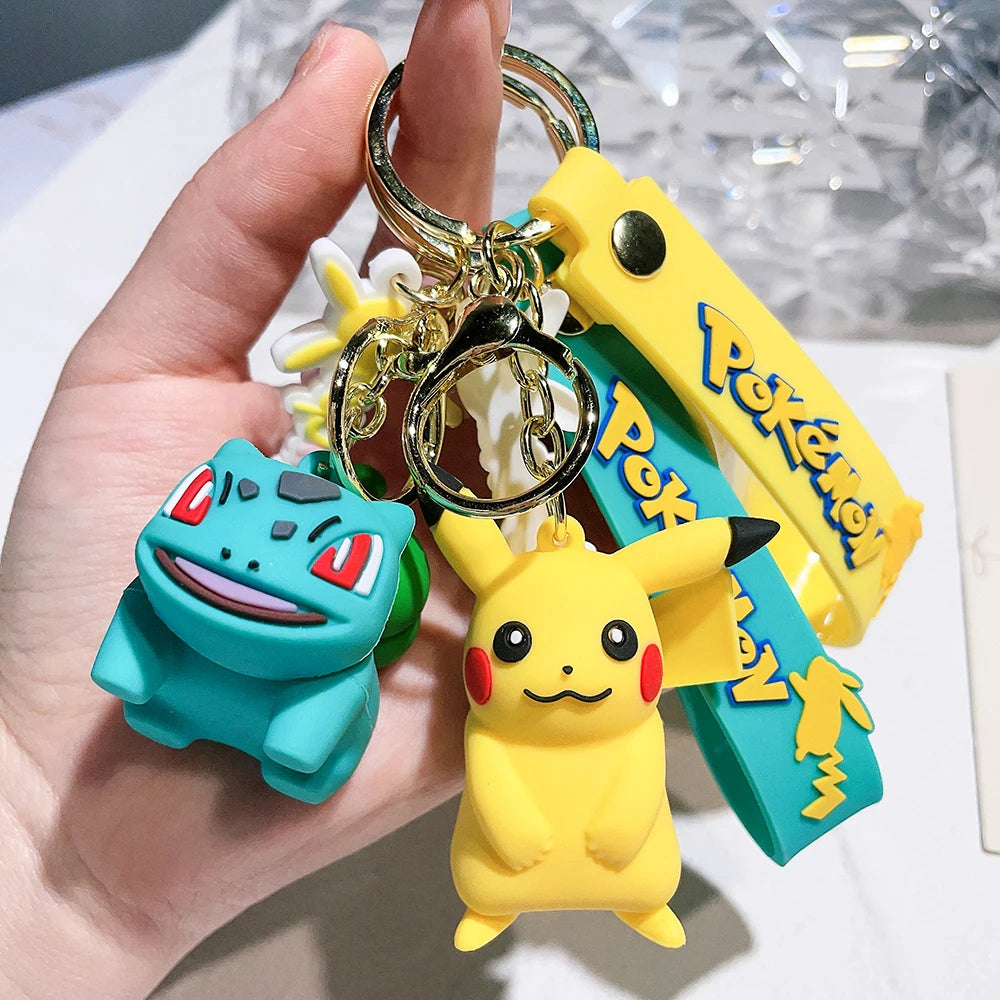 Pokemon Keychain Pikachu Anime Action Figure Toy Kawaii Cartoon