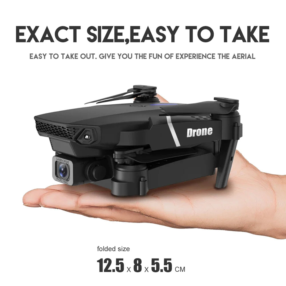 2025 E88 Pro WiFi FPV Drone with Single Dual 4K 1080P Camera Wide