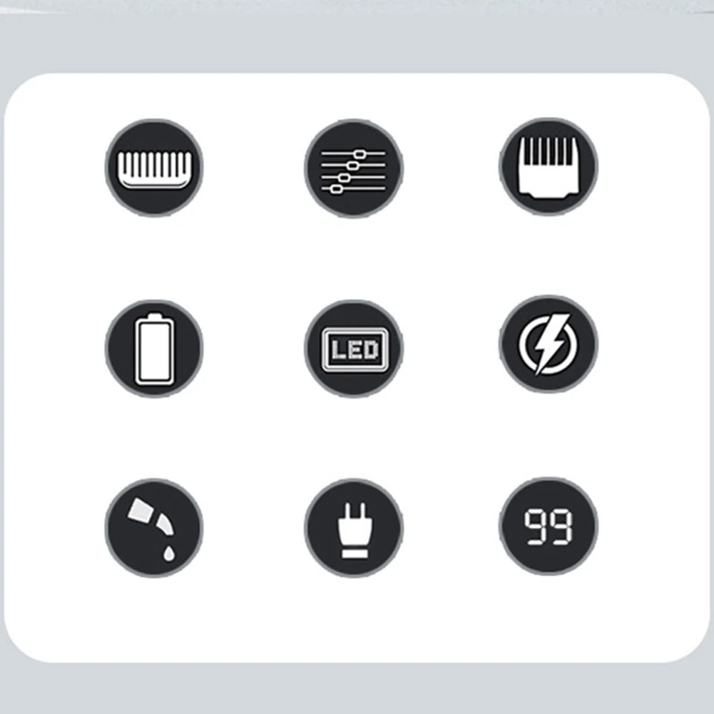 Men's Barber Clipper Hair Clipper Set Cordless Hair Clipper Beard