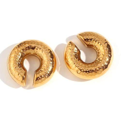 1 Pair Smooth Circle C Shape Clip Earrings For Women Lightweight