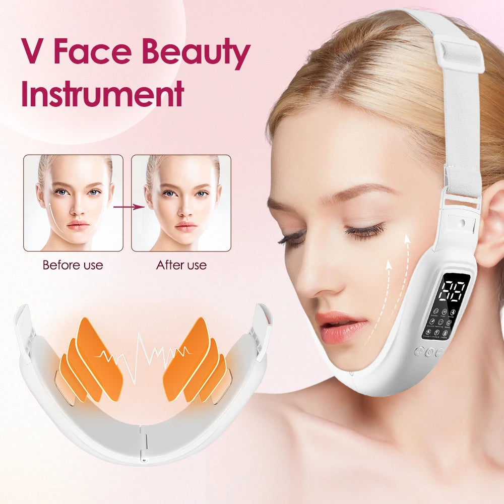 EMS V-Line Facial Lifting Device Hot Compress Face Slimming Machine