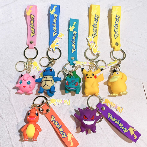 Poké Ball Keychain Set, PVC Pokémon Ball Keychain, Official Style