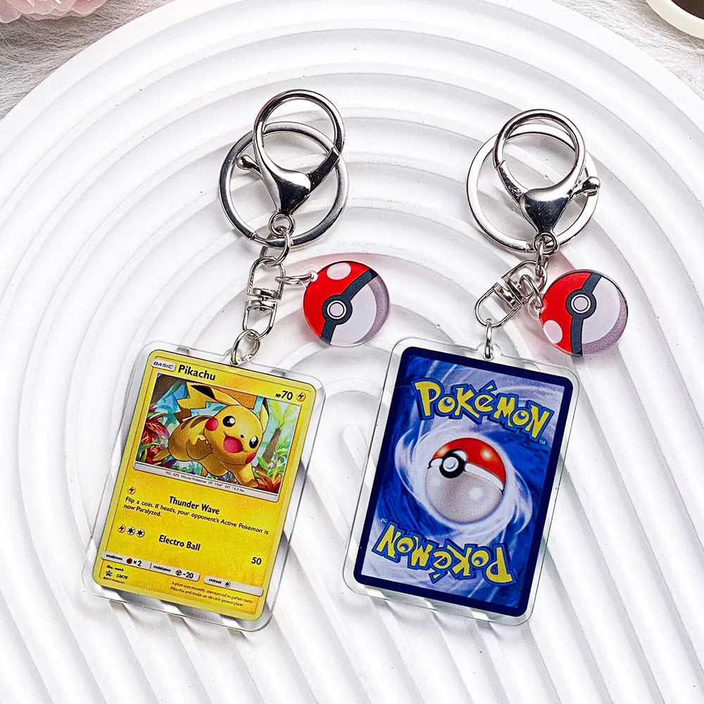 Pokémon Characters Pikachu Bulbasaur Jigglypuff Acrylic Keychain Bag