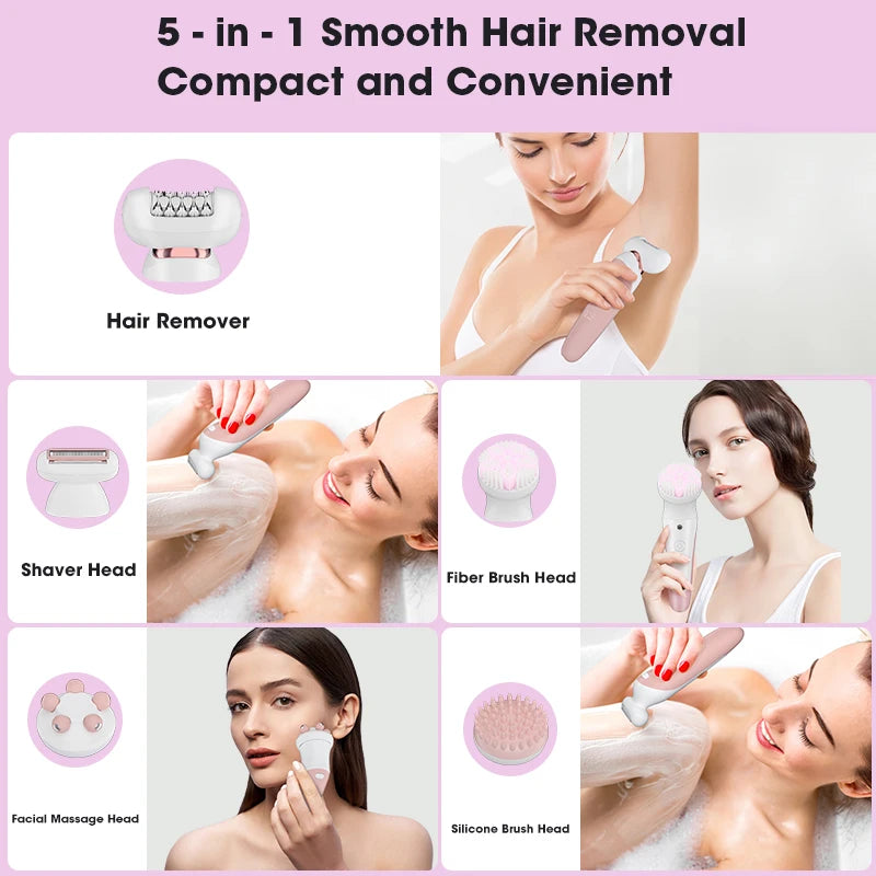 5-in-1 Hair Cleaning and Maintenance Set LCD Digital Shaver Full Body