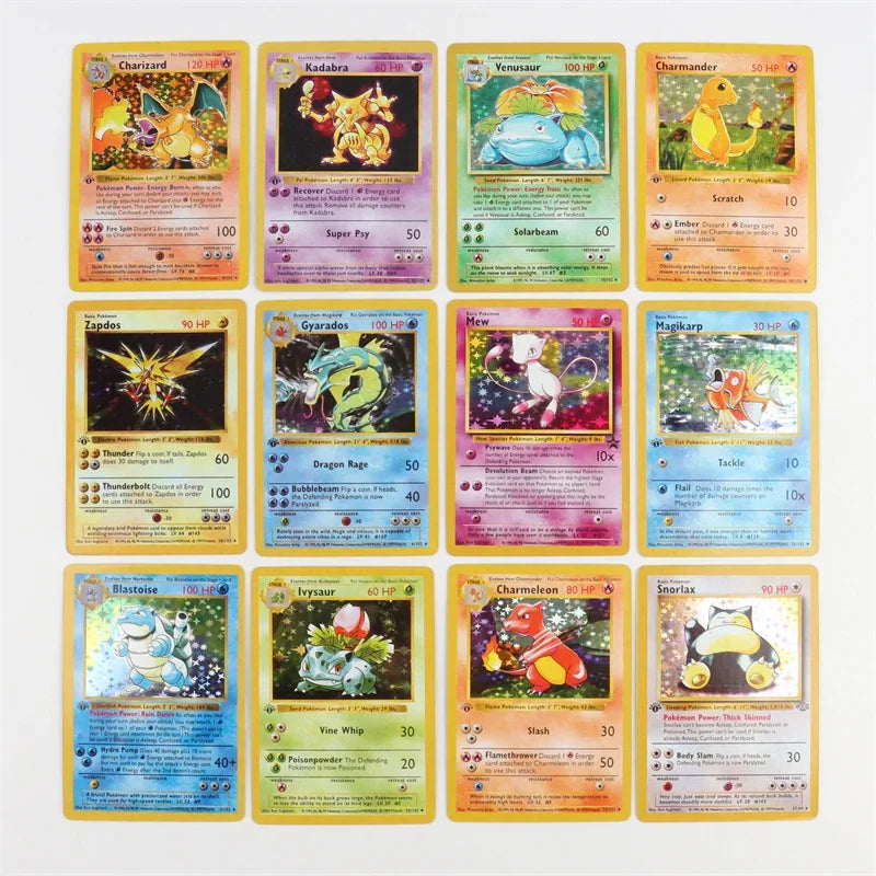 151Pcs/box 1996 First Generation Pokémon card Charizard Pikachu Mewtwo