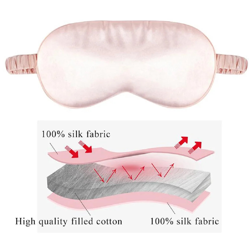 Imitated Silk Eye Patch Shading Sleep Eye Mask Eyepatch Travel Relax