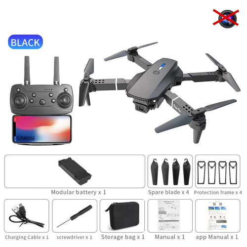 2026 RC Foldable Quadcopter Dron Helicopter Toys Gift E88 Pro WIFI FPV