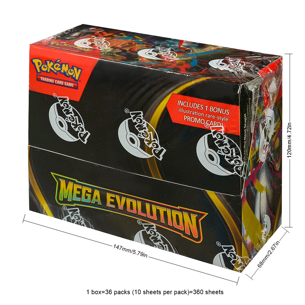 360Pcs English Pokémon TCG: Mega Evolution Phantasmal Flames Booster