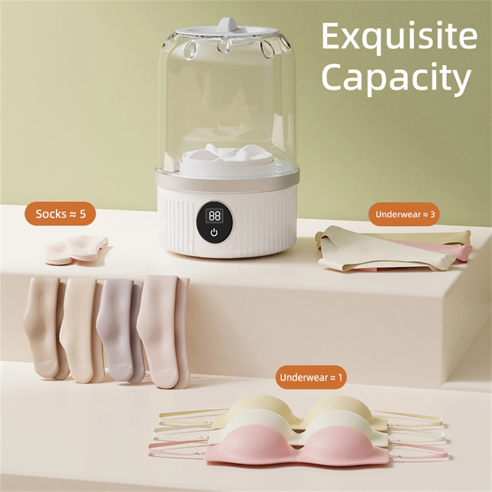 New Charging Mini Washing Machine for Underwear and Socks, Portable