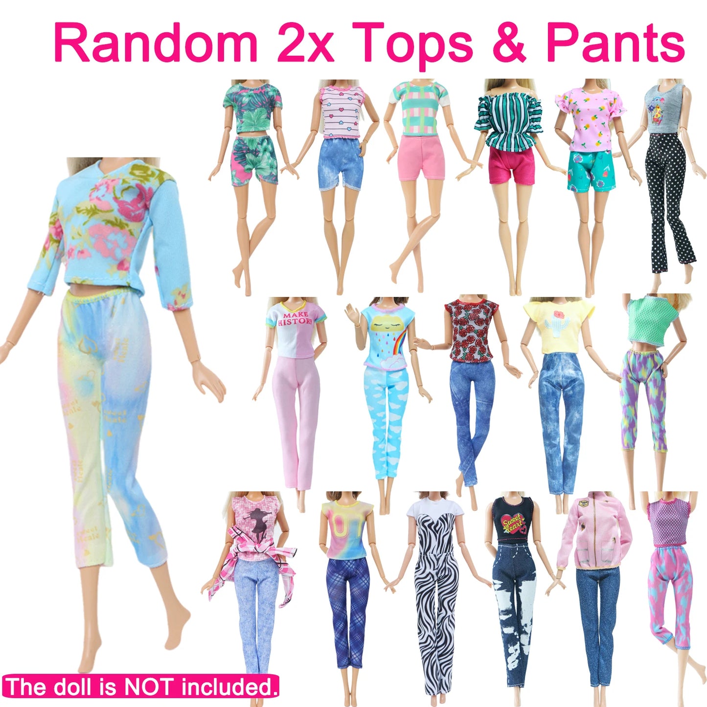 27 Pcs Doll Clothes and Accessories for 11.5 Inch Doll Random 1